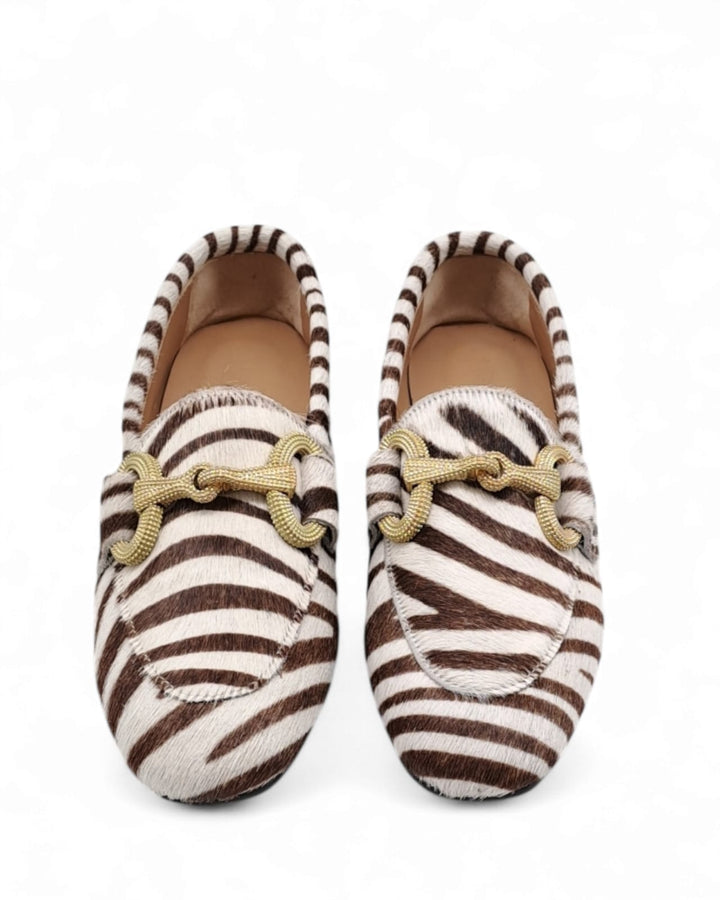 Mocassino Cavallino Zebra Moro