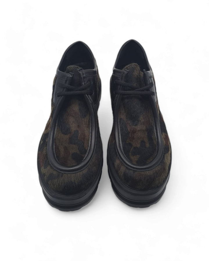 Stringate Cavallino Camouflage / Nero