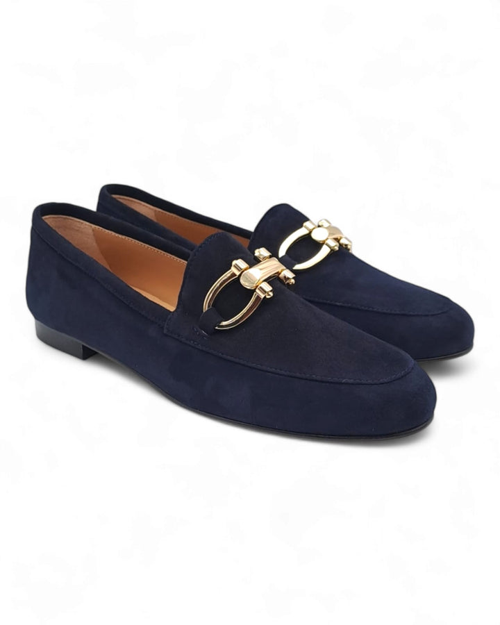 Mocassino Camoscio Blu