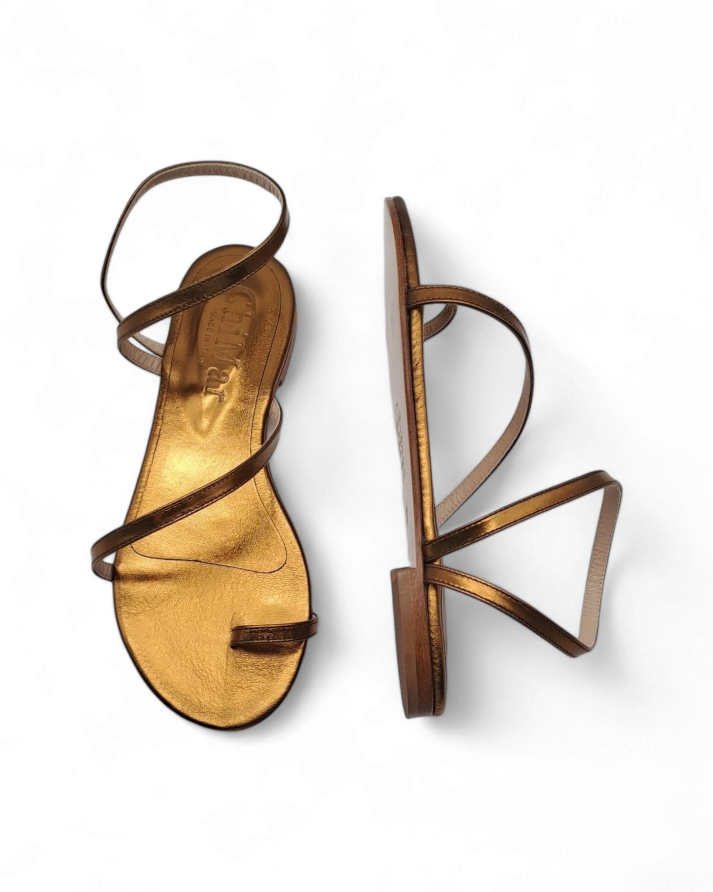 Bronze Laminated Sissi Sandal