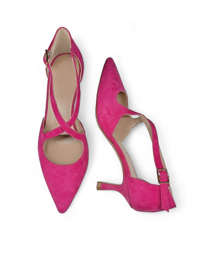 Slingback Sophia Fuchsia Suede