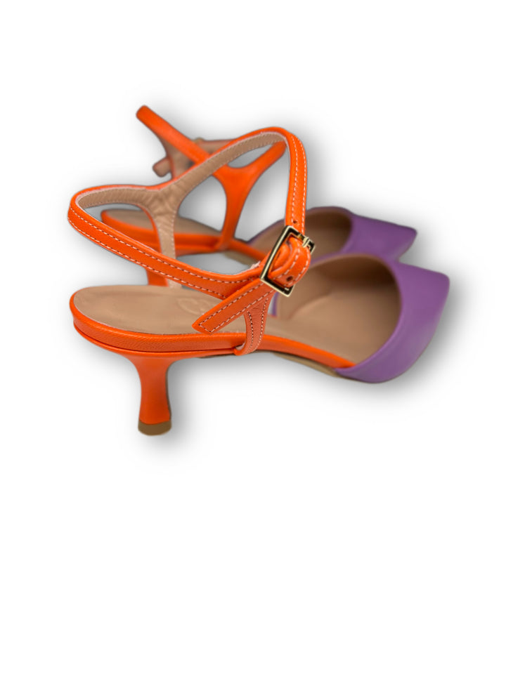 Slingback T5,5 Nappa Viola/Arancione