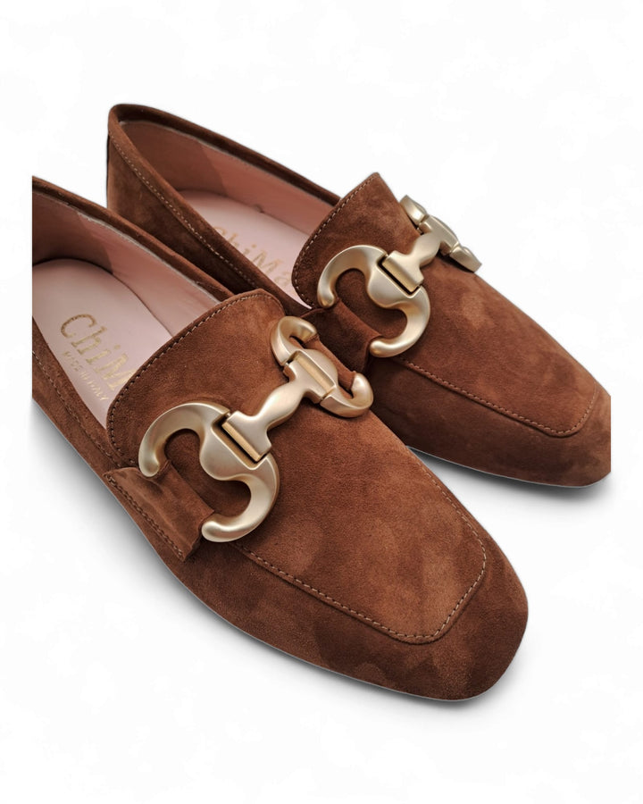 Mocassino Camoscio Brandy con Morsetto