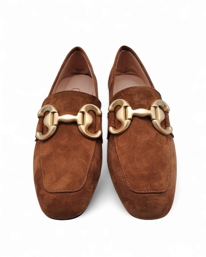 Mocassino Camoscio Brandy con Morsetto