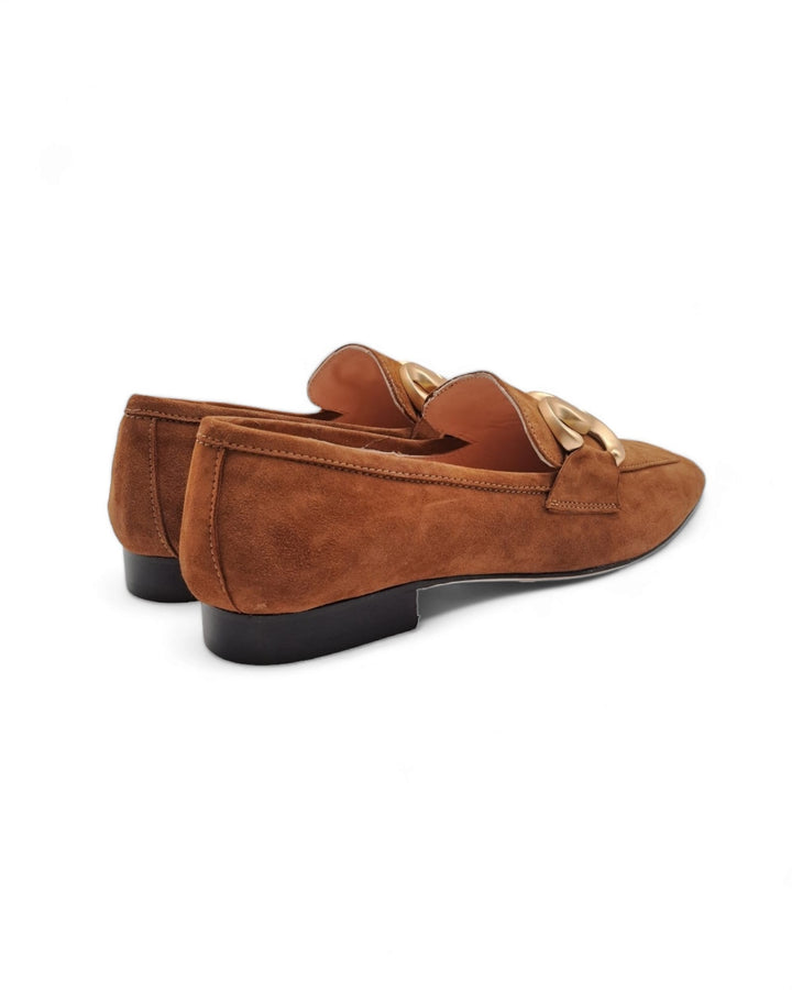 Mocassino Camoscio Brandy con Morsetto