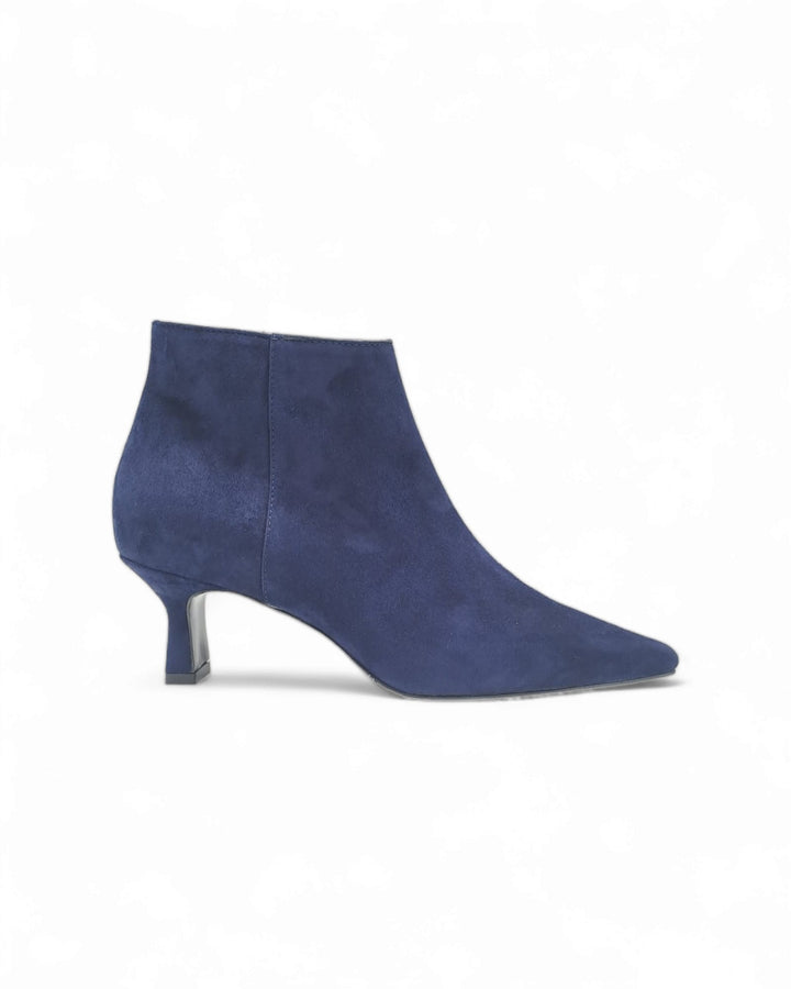 Blue Suede Ankle Boot