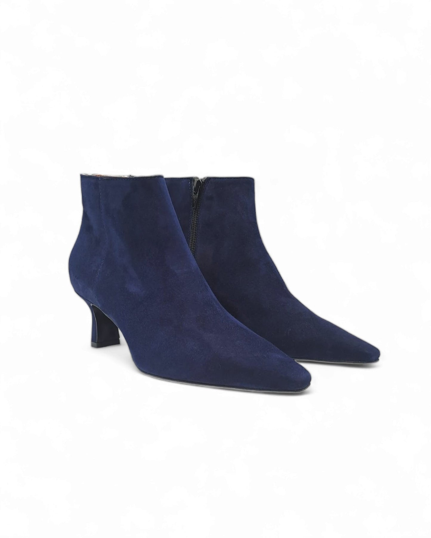 Blue Suede Ankle Boot