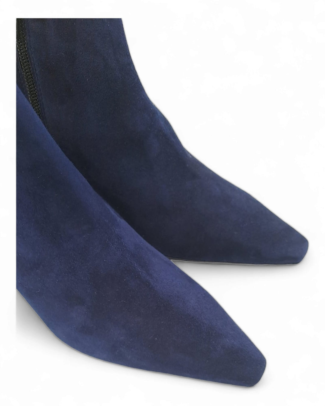 Blue Suede Ankle Boot