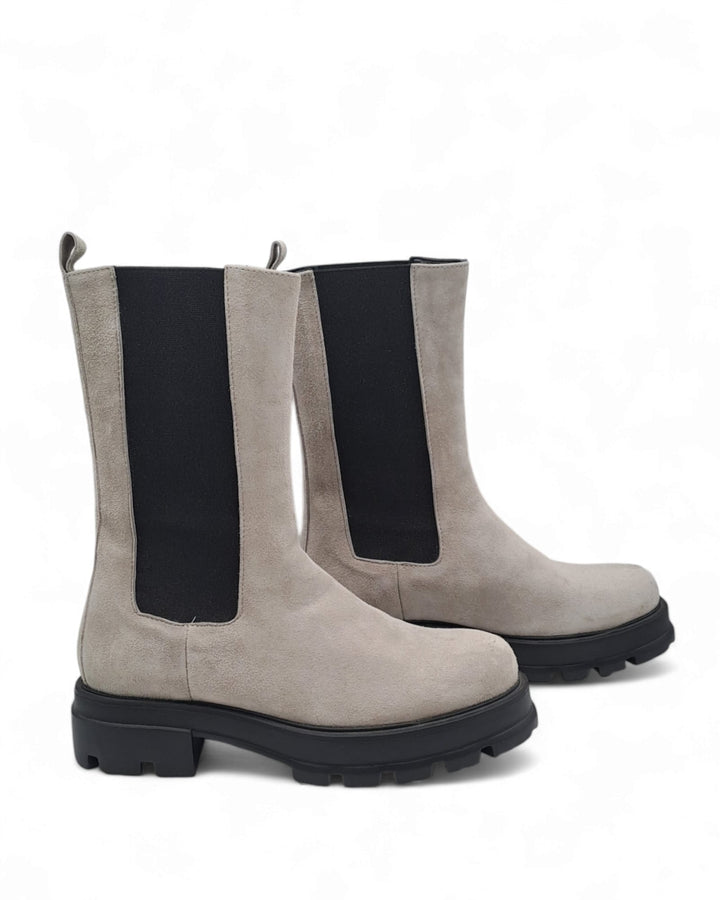 Combat Boots Camoscio Grigio Silicio