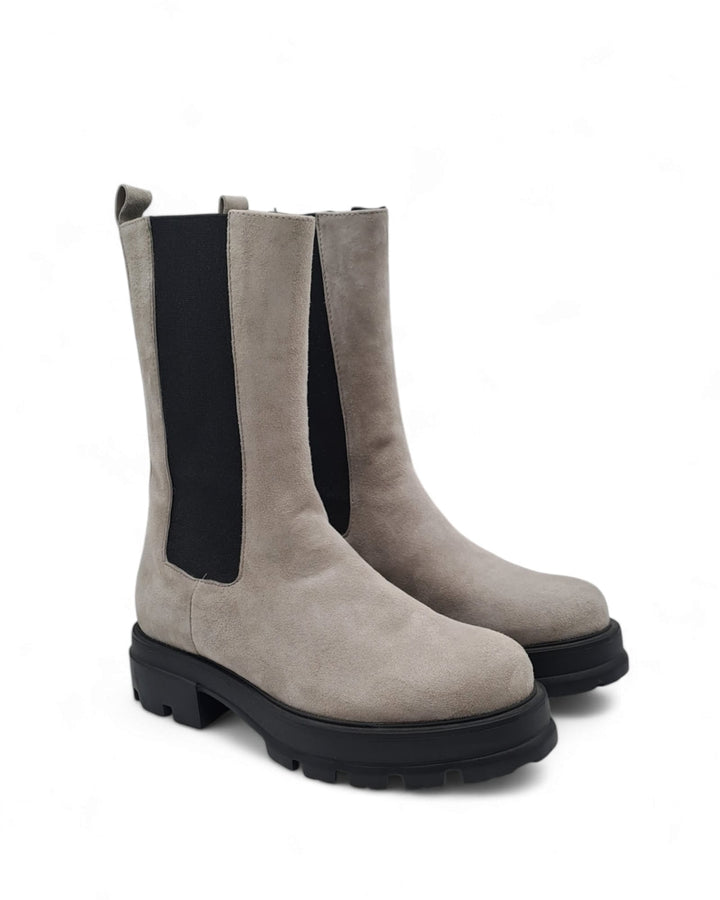 Combat Boots Camoscio Grigio Silicio