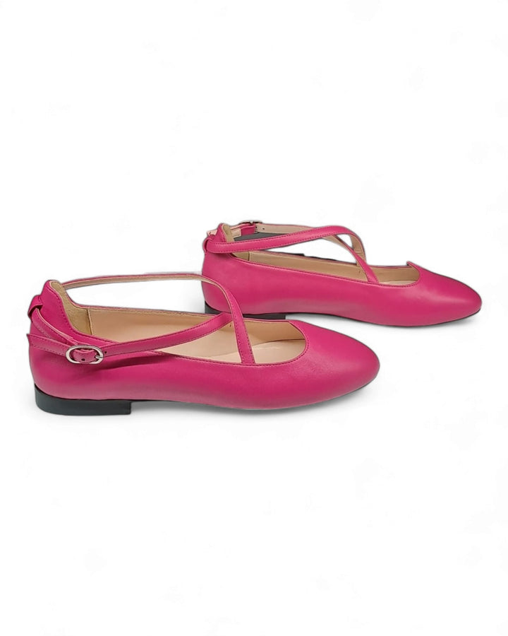 Ballerina Cuore Nappa Fucsia