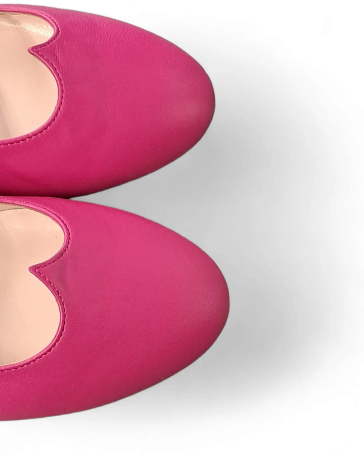 Ballerina Cuore Nappa Fucsia