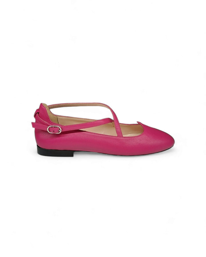 Ballerina Cuore Nappa Fucsia