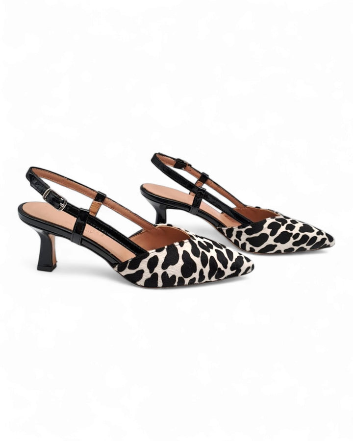 Slingback  Fiorina Cavallino Pony / Vernice Nero