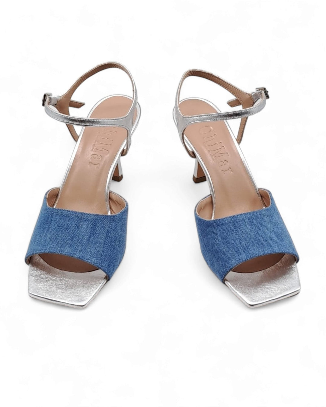 Cloe T. 7.5 Jeans Sandal Light Blue/Silver