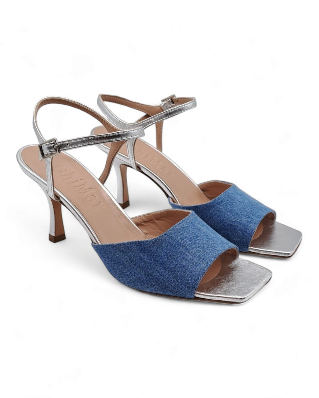 Cloe T. 7.5 Jeans Sandal Light Blue/Silver