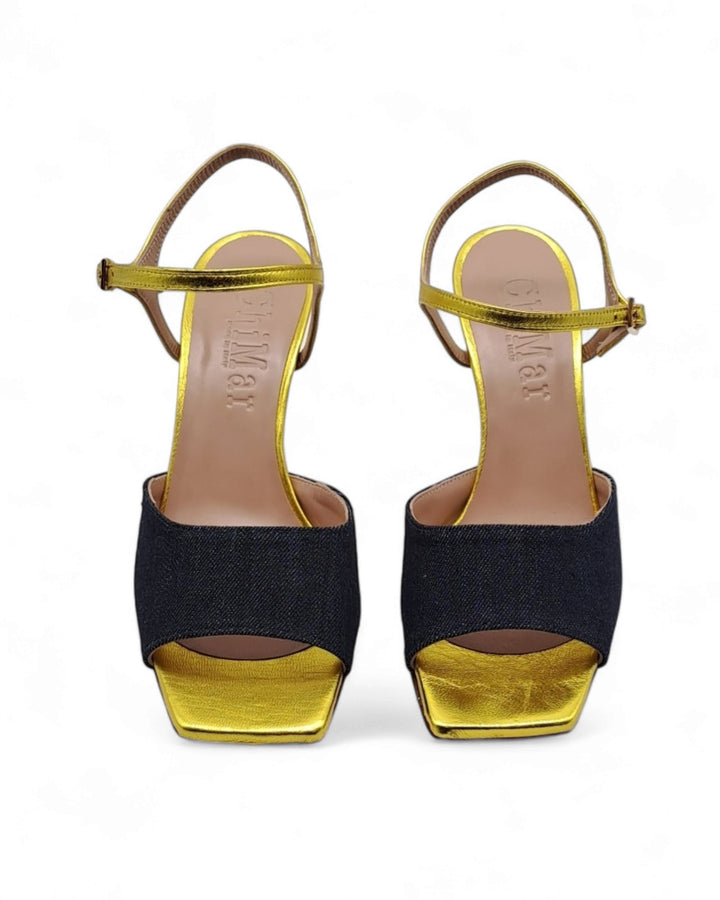 Cloe T. 7.5 Jeans Sandal Blue/Yellow