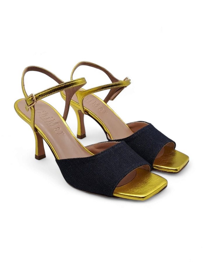 Cloe T. 7.5 Jeans Sandal Blue/Yellow