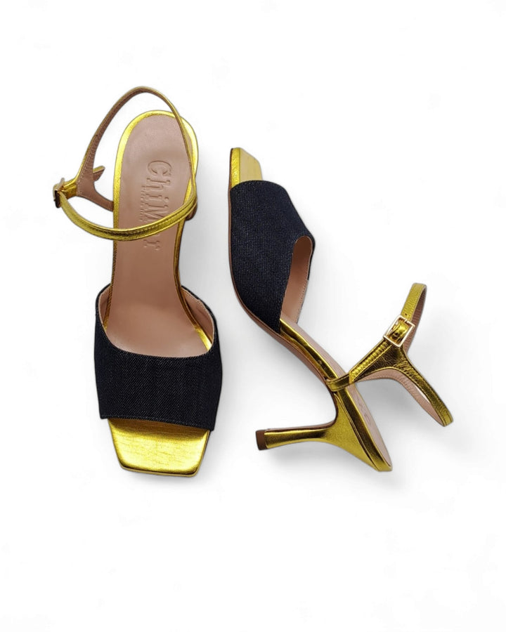 Cloe T. 7.5 Jeans Sandal Blue/Yellow