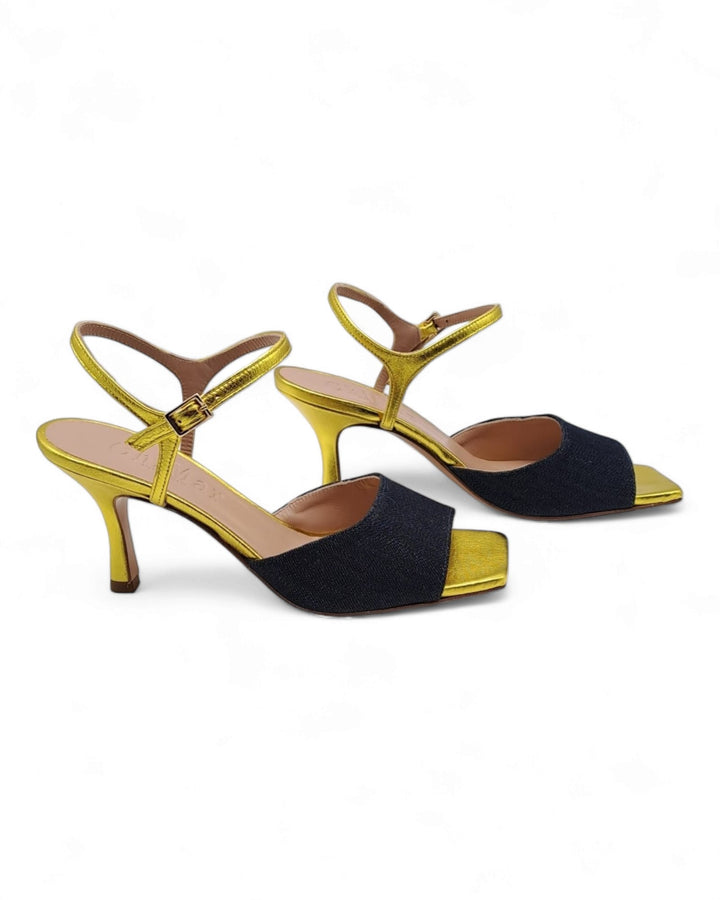 Cloe T. 7.5 Jeans Sandal Blue/Yellow