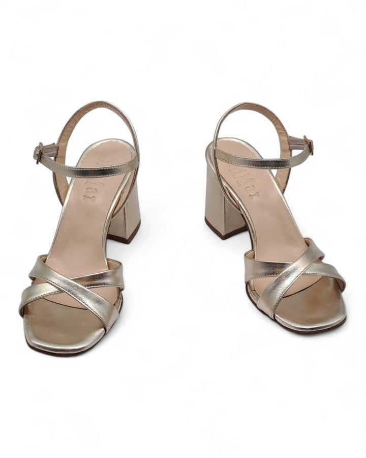 Maren Platinum Laminate Sandal