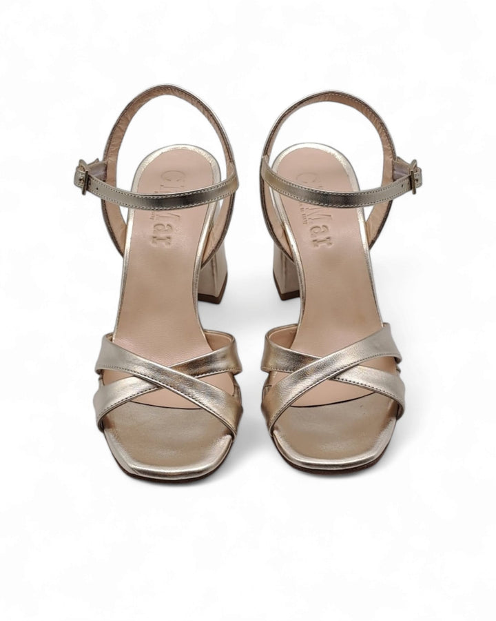 Maren Platinum Laminate Sandal