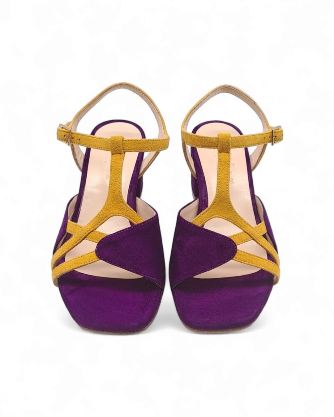 Dolores Sandal Nappa Suede Purple / Saffron