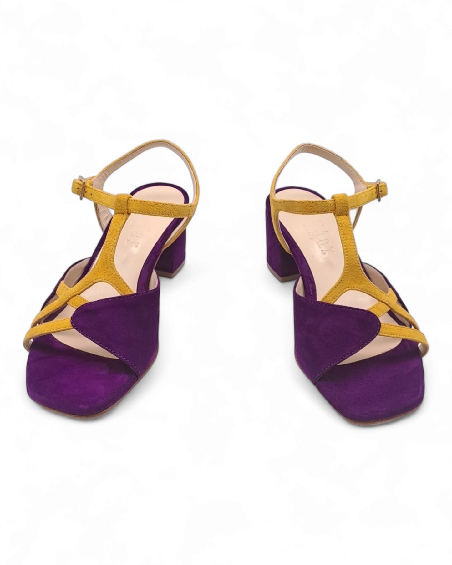 Dolores Sandal Nappa Suede Purple / Saffron