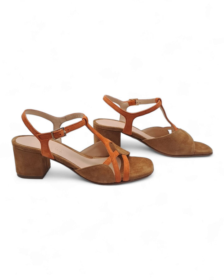 Dolores Turmeric/Pumpkin Suede Sandal