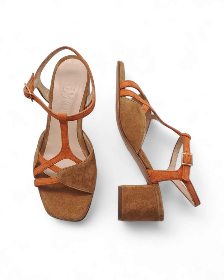 Dolores Turmeric/Pumpkin Suede Sandal