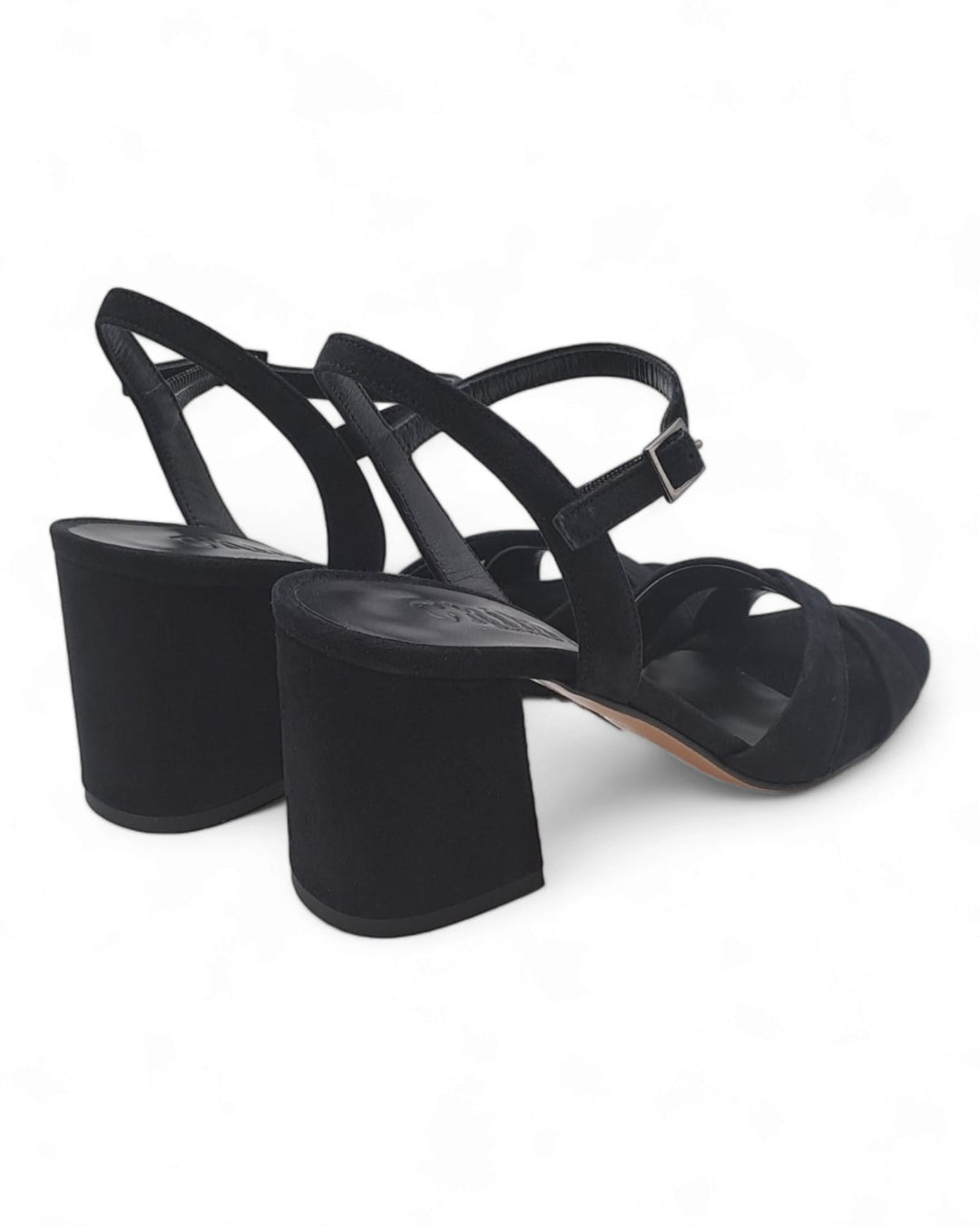 Maren Black Suede Sandal