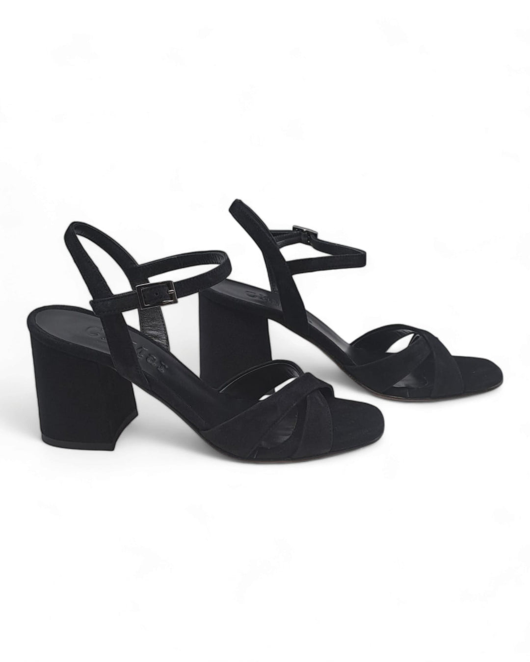 Maren Black Suede Sandal