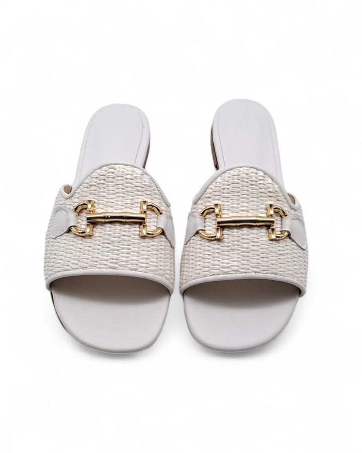 Marvella White Slipper