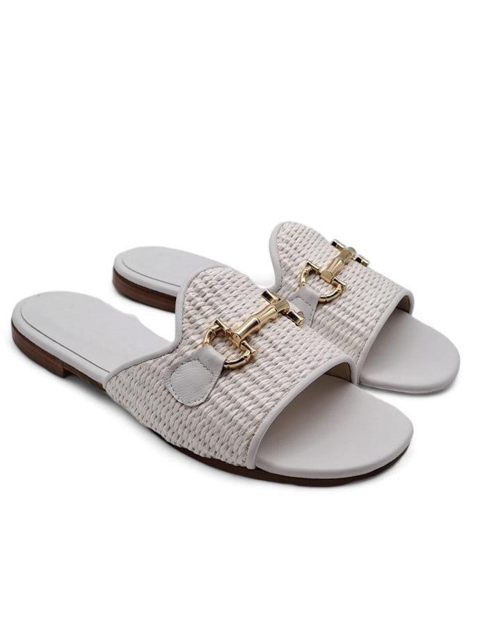 Marvella White Slipper