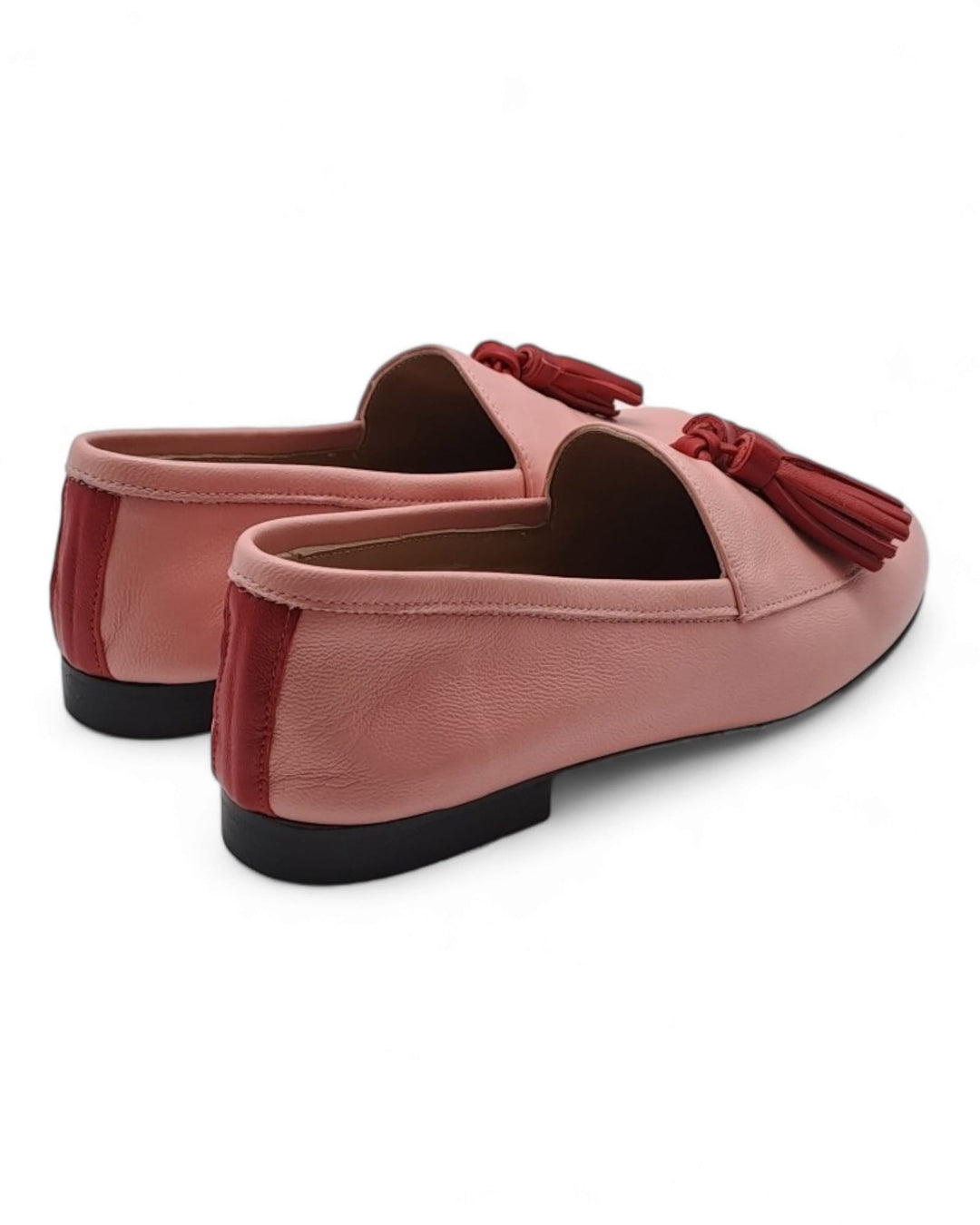 Mocassino Nappa Rosa /Rosso