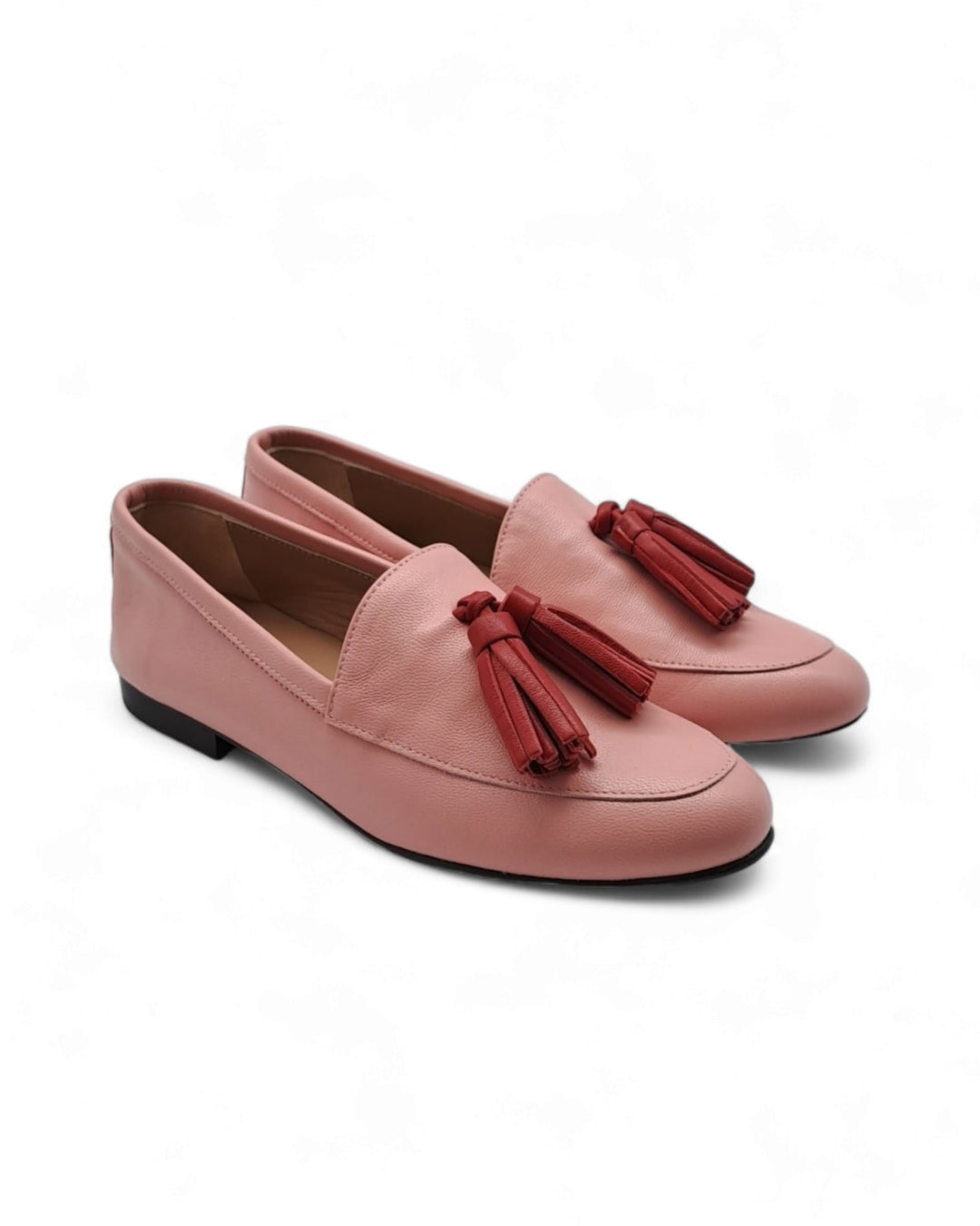 Mocassino Nappa Rosa /Rosso