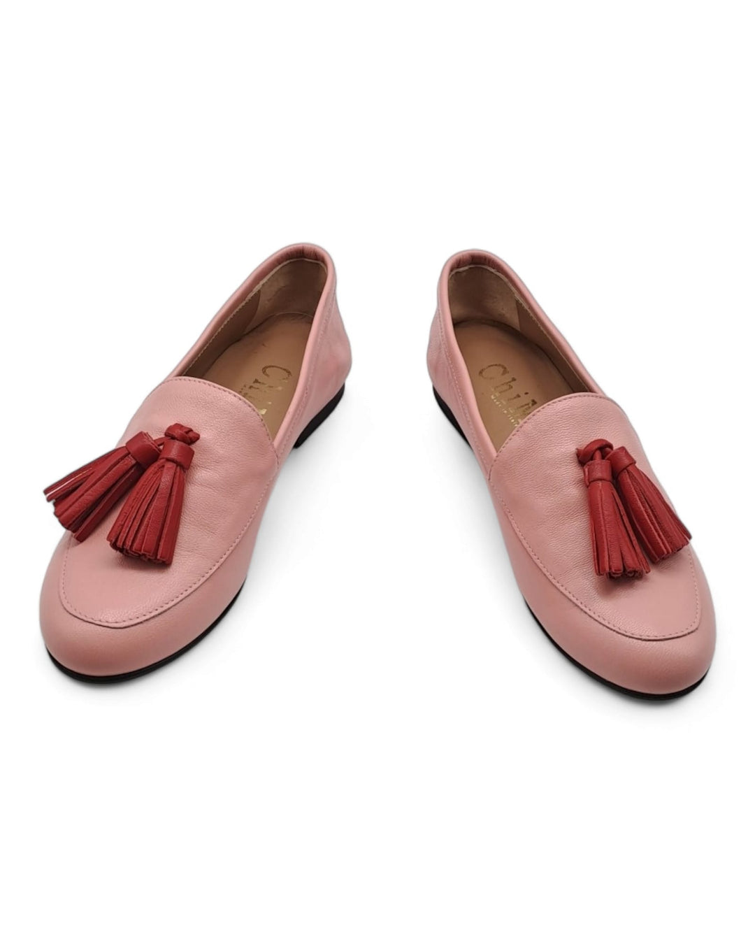 Mocassino Nappa Rosa /Rosso