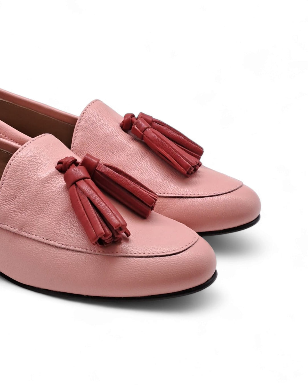 Mocassino Nappa Rosa /Rosso