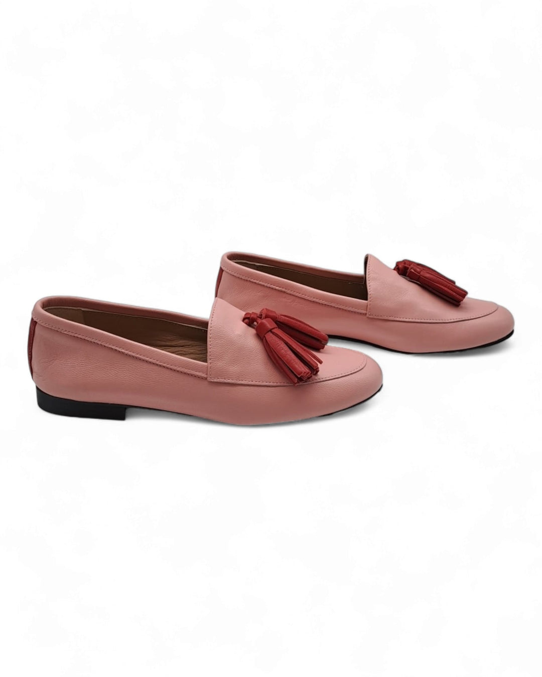 Mocassino Nappa Rosa /Rosso