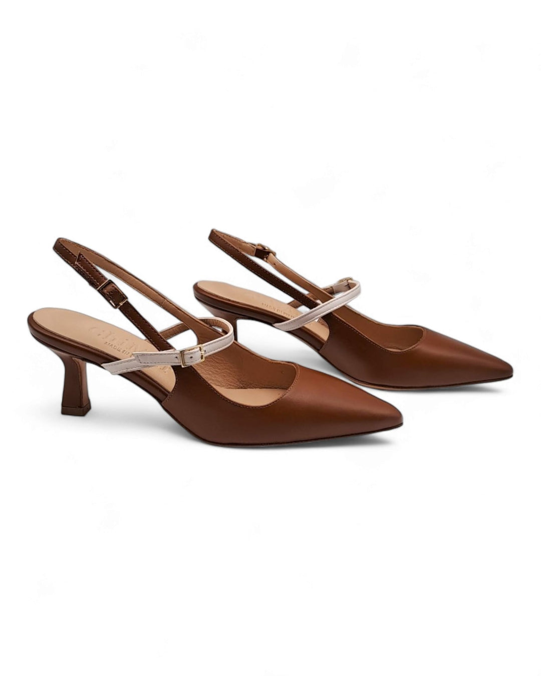 Slingback  Fiamma Nappa Cuoio/ Milk