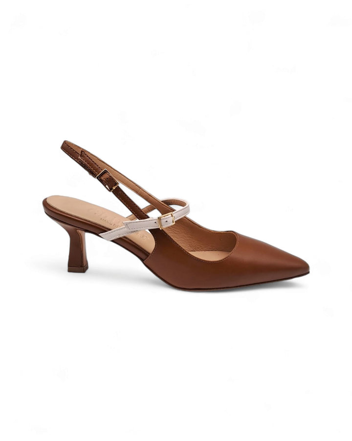 Slingback  Fiamma Nappa Cuoio/ Milk