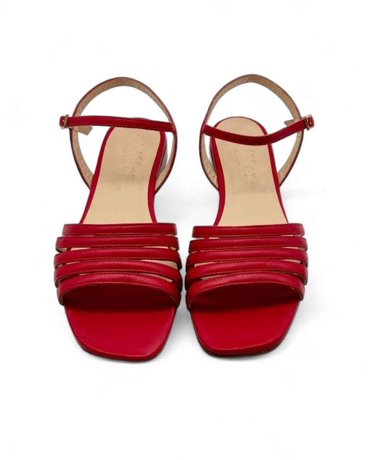 Sandy Nappa Sandal Red