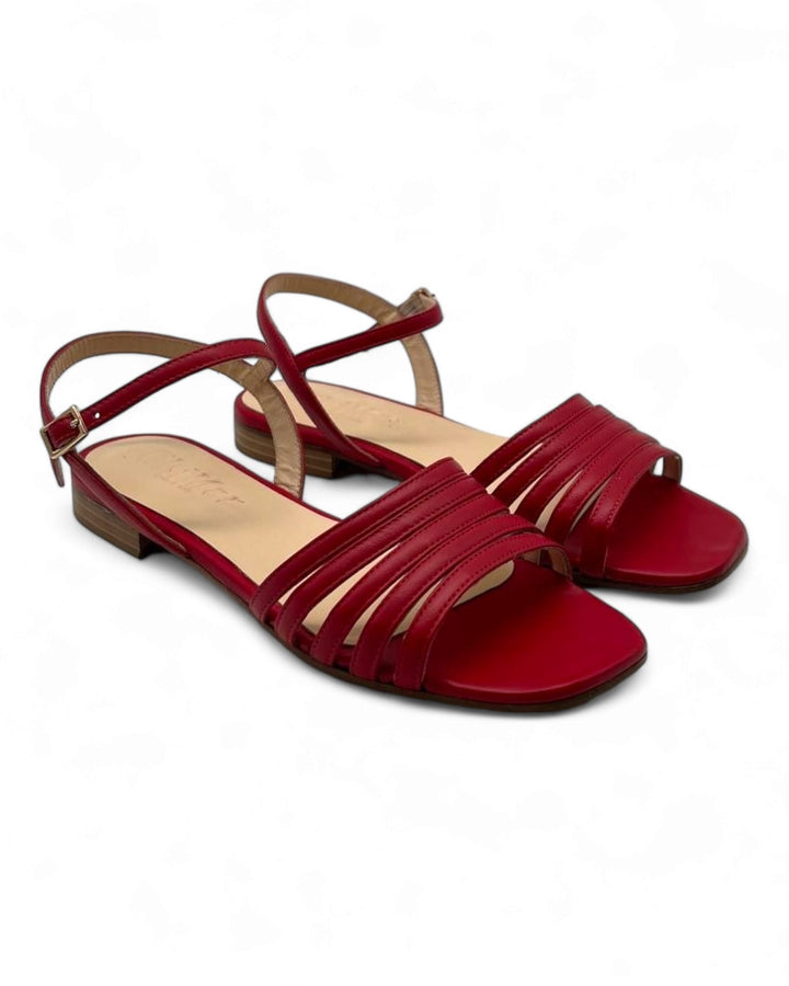 Sandy Nappa Sandal Red