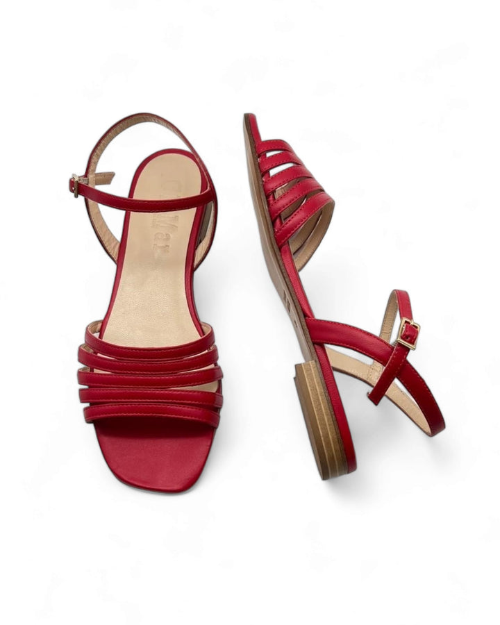 Sandy Nappa Sandal Red