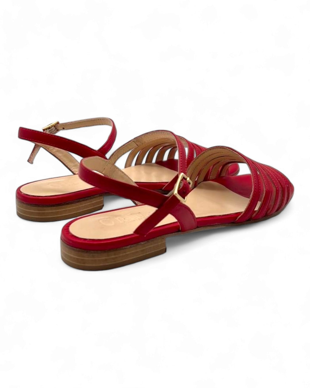 Sandy Nappa Sandal Red