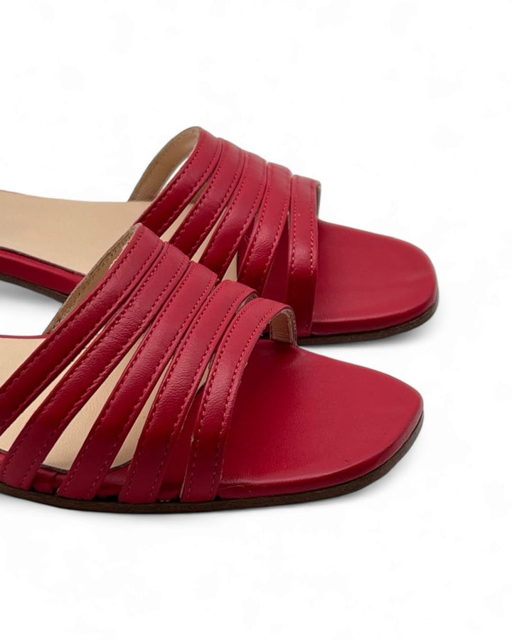 Sandy Nappa Sandal Red