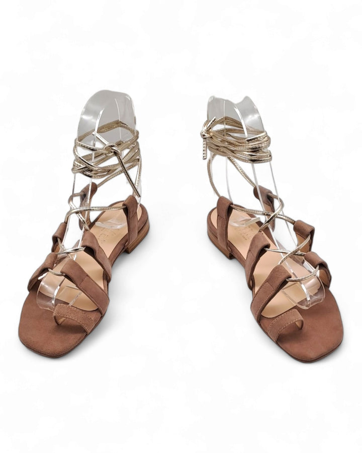 Lace-Up PQ  Camoscio Nude