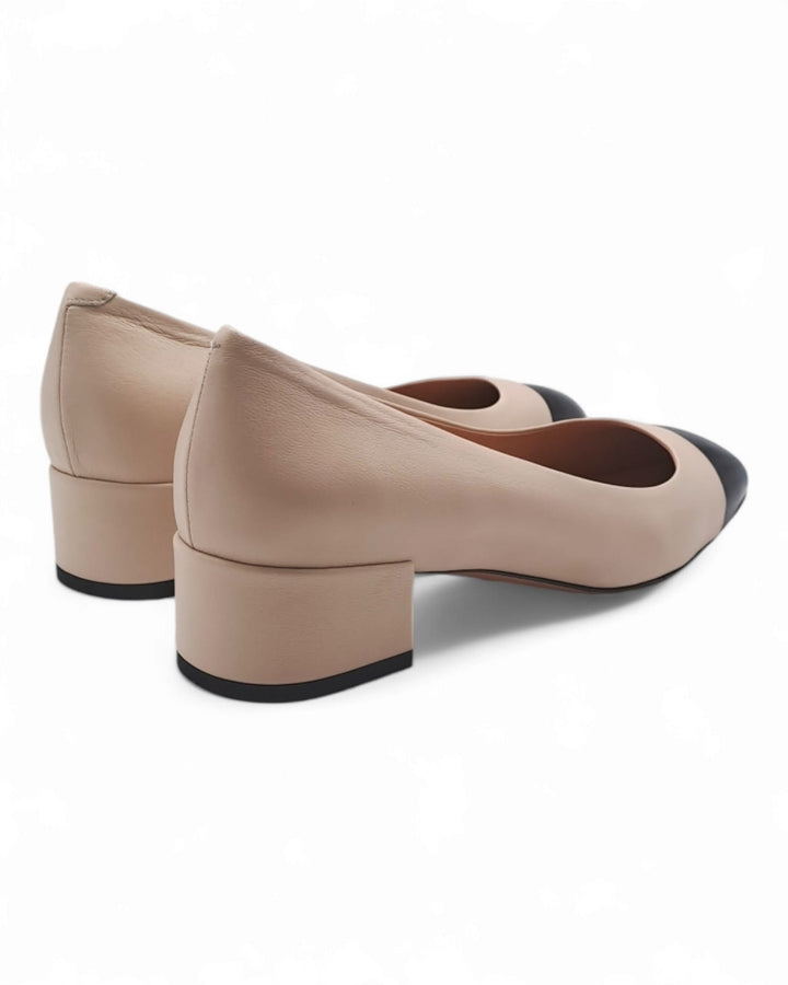 Ballerina Bicolor Nappa nero / Nappa Beige 2500