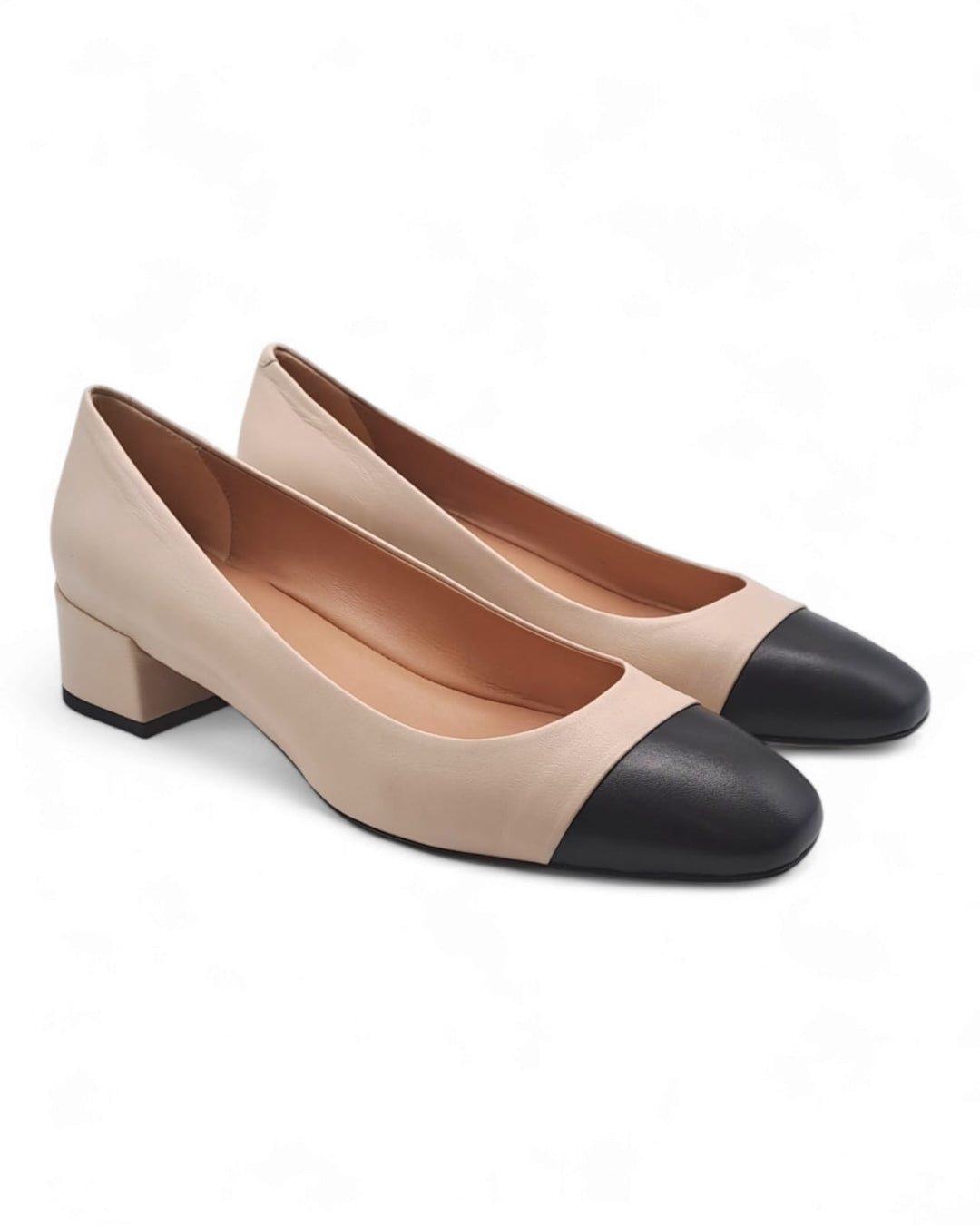 Ballerina Bicolor Nappa nero / Nappa Beige 2500