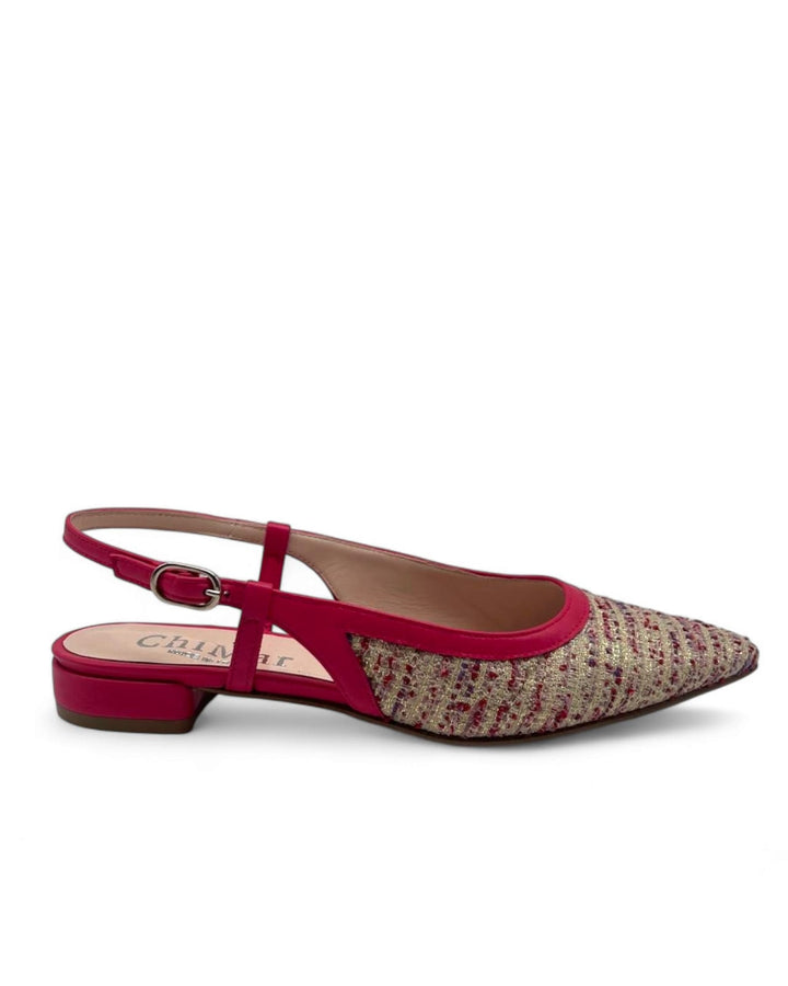 Slingback Rafia Fucsia